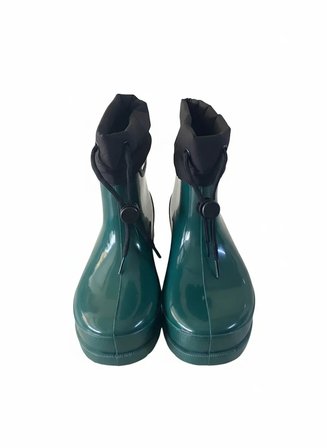 Konçlu Peluşlu Unisex Potin Kadın Yağmur Botu 36-40 Yeşil