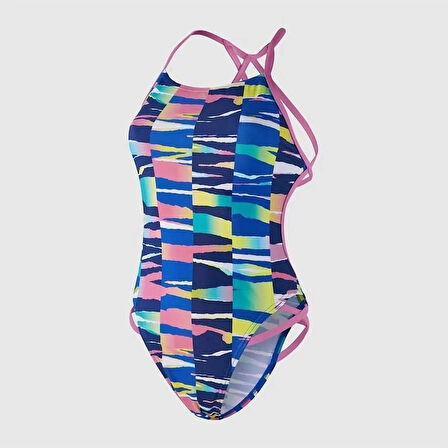Speedo Rainbow Ripple Freestyler Kadın Yüzücü Mayosu