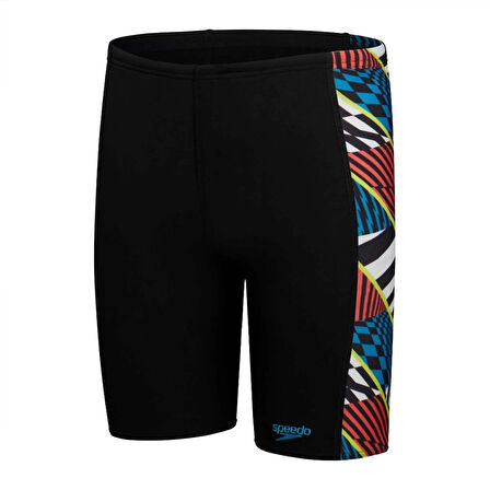 Speedo Digi Allover Panel Jammer Erkek Çocuk Yüzücü Mayosu Siyah