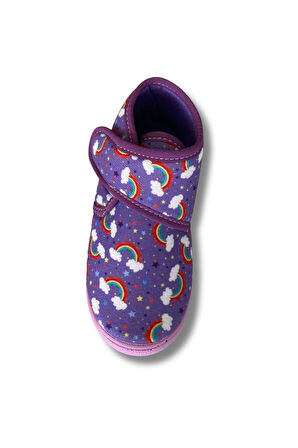 Soylu Yumuşak Pamuklu Kız Çocuk Pandufu Lila/Gökkuşağı