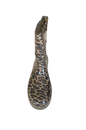 Bahçe ve Yağmur Çiçekli Kadın Çizmesi 36-40 Leopar