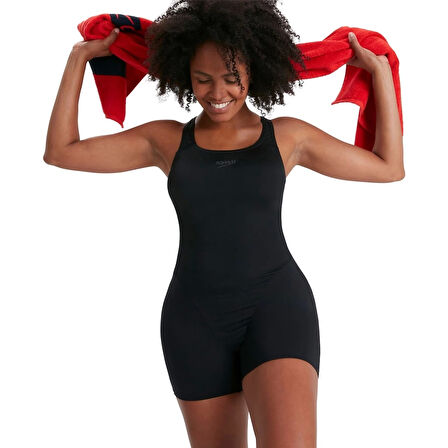 Speedo Eco Endurance Legsuit Kadın Yüzücü Mayosu Siyah