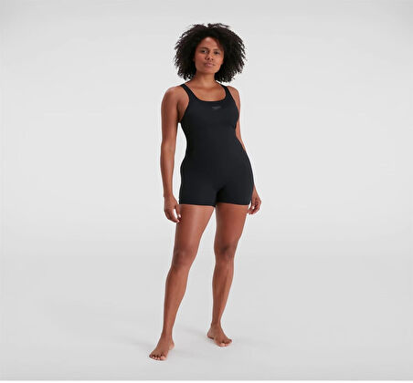 Speedo Eco Endurance Legsuit Kadın Yüzücü Mayosu Siyah