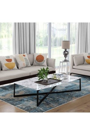 Kaymaz Taban Yıkanabilir Halı – Mutfak, Salon, Yatak Odası için Modern Dijital Baskı Halı (SLNHALI49