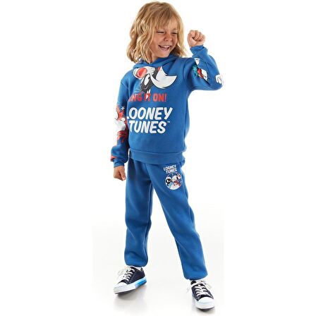 Looney Tunes Lisanslı Erkek Çocuk Kapüşonlu Eşofman Takımı 30078