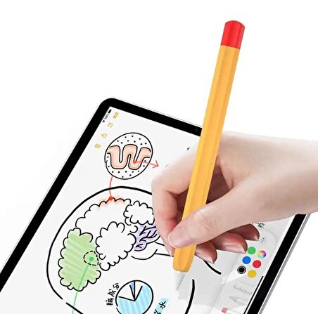 Apple Pencil 2 Nesil Koruma Kılıf Yumuşak Silikon Kaydırmaz Tam Koruma