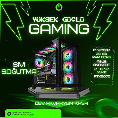 DAGMOR BN2015199 İ7 14700K 32GB DDR5 RAM 2TB M2 NVME RTX5070 12GB ULTRAGAMİNG