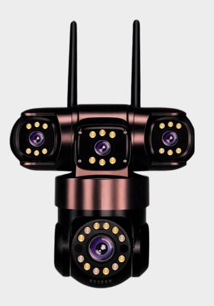 X5Tech RX-113W Wifi 3 Lensli 12 Volt 2A Kablosuz Güvenlik Kamera Gece Gündüz Renkli 360 PTZ Kontrollü Adaptör Dahil
