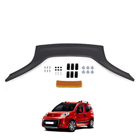 ESA Fiat Fiorino Ön Kaput Koruyucu Rüzgarlığı ABS Plastik Piano Black 2007 ve Sonrası