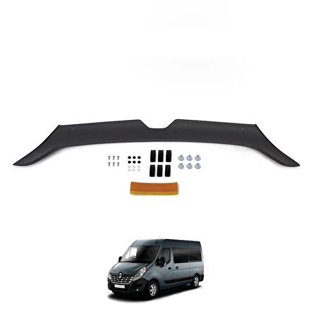 ESA Renault Master Ön Kaput Koruyucu Rüzgarlığı ABS Plastik Piano Black 2016- Yıllarına Uyumlu