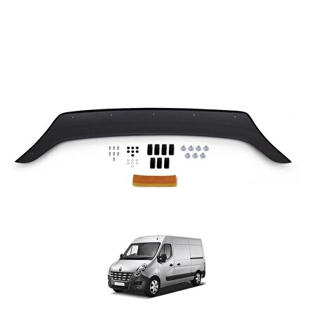 ESA Renault Master Ön Kaput Koruyucu Rüzgarlığı ABS Plastik Piano Black 2011-2015 Yıllarına Uyumlu