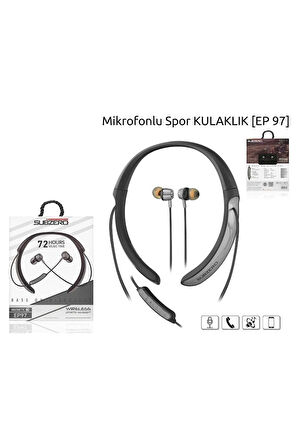 Ep97 Kablosuz Spor Kulaklık 72 Saat Bluetooth 5.0 Boyun Askılı Mıknatıslı Bass+