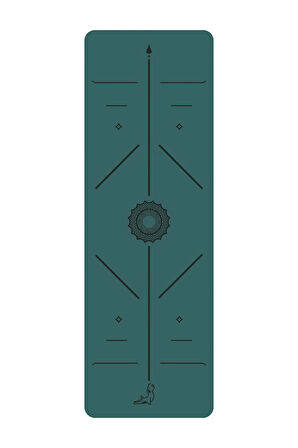 Focus Serisi Koyu Yeşil 4.1 mm Doğal Kauçuk Kaydırmaz Yoga Matı