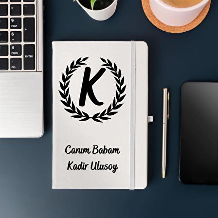 Babaya Özel Deri Kaplı Defter