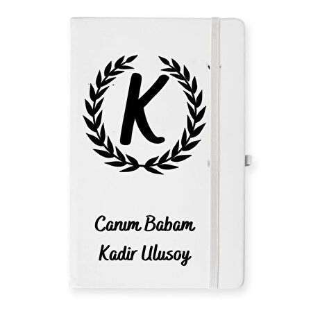 Babaya Özel Deri Kaplı Defter