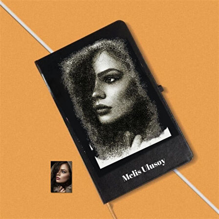 Kişiye Özel  Karakalem Tasarımlı Defter