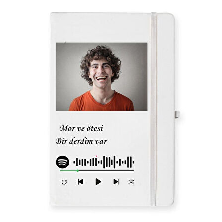 Kişiye Özel Spotify Barkod Tasarımlı Defter
