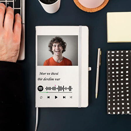 Kişiye Özel Spotify Barkod Tasarımlı Defter