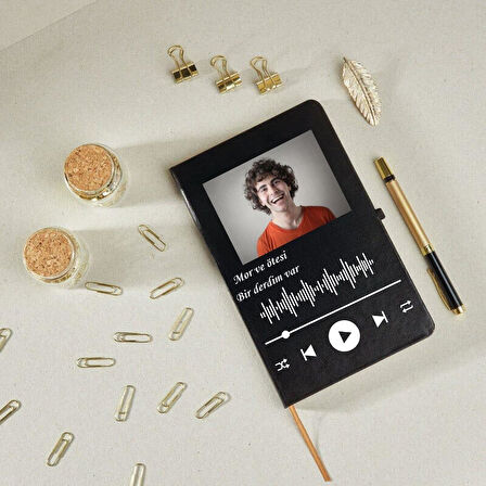 Kişiye Özel Spotify Barkod Tasarımlı Defter