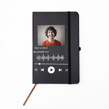Kişiye Özel Spotify Barkod Tasarımlı Defter