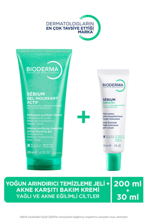 Sebium Sivilce ve Karşıtı Bakım Kremi 30ml&Arındırıcı Yüz Temizleme Jeli 200ml