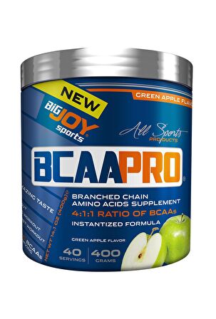 Bigjoy Sports Bcaapro 400 Gr Yeşil Elma Aroma Bcaa 40 Servis  