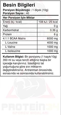 Bigjoy Sports Bcaapro 400 Gr Yeşil Elma Aroma Bcaa 40 Servis  