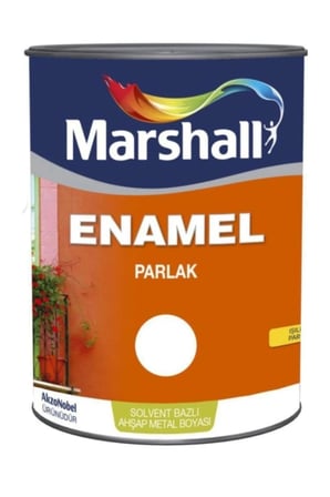 Marshall Enamel Metal ve Ahşap Sentetik Boya 0.75 lt Parlak Beyaz