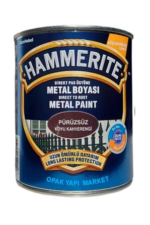 Marshall Hammerite Çekiçlenmiş Metal Boyası 2.5 lt Pürüzsüz Koyu Kahverengi