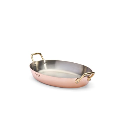 De Buyer 32x23 cm Oval Bakır Sunum ve Pişirme Tavası - Inocuivre Service - Made in France