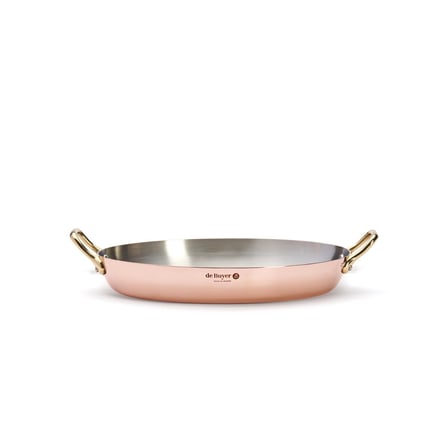 De Buyer 32x23 cm Oval Bakır Sunum ve Pişirme Tavası - Inocuivre Service - Made in France