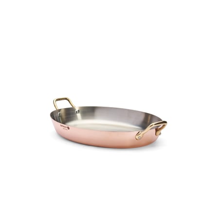 De Buyer 36x26 cm Oval Bakır Sunum ve Pişirme Tavası - Inocuivre Service - Made in France