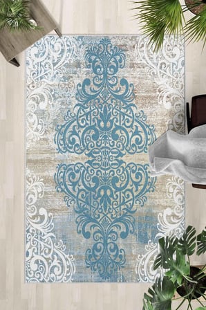 Kaymaz Taban Yıkanabilir Halı – Mutfak, Salon, Yatak Odası için Modern Dijital Baskı Halı (SLNHAL136