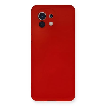Xiaomi Mi 11 Kılıf Nano içi Kadife Silikon - Kırmızı