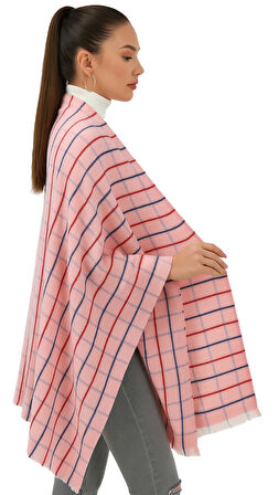 1 Adet Kadın Büyük Bedene Uygun Yumuşak Dokulu Kışlık Desenli Atkı Omuz Şalı