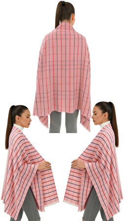 1 Adet Kadın Büyük Bedene Uygun Yumuşak Dokulu Kışlık Desenli Atkı Omuz Şalı