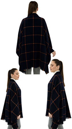 1 Adet Kadın Büyük Bedene Uygun Yumuşak Dokulu Kışlık Desenli Atkı Omuz Şalı