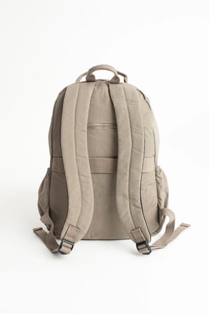 Ss 3013 Unisex Suya Dayanıklı Krinkıl Kumaş Çok Gözlü Orta Boy Laptop Okul Ve Sırt Çantası KUM KUM