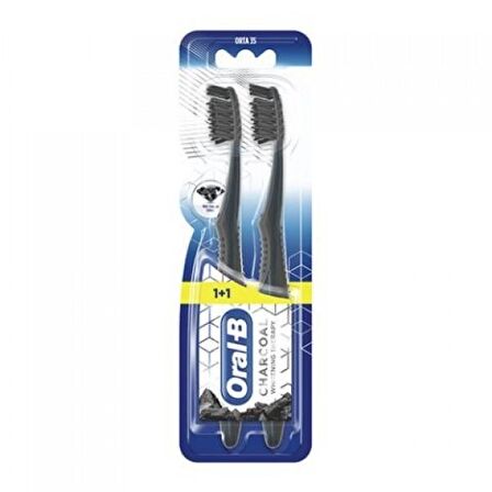 Oral B Charcoal Hassas Orta 1+1 Diş Fırçası