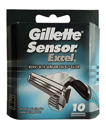 Gillette Sensor Excel Tıraş Bıçağı 10'lu Yedek