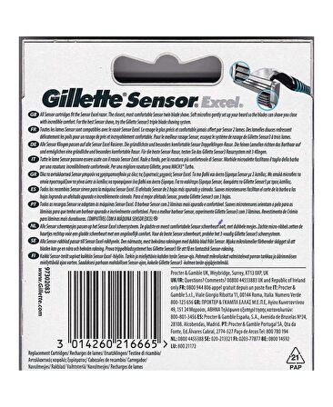 Gillette Sensor Excel Tıraş Bıçağı 10'lu Yedek