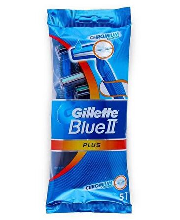 Gillette Blue 2 Plus 5'li Çift Bıçaklı Tüm Cilt Tipleri İçin Kullan At Tıraş Bıçağı