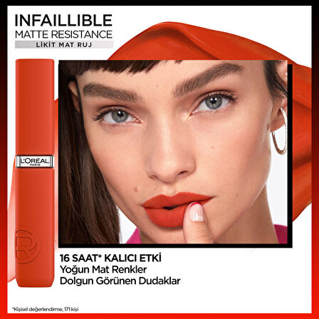 L'Oréal Paris Infaillible Matte Resistance Likit Mat Ruj - 115 Snooze Your Alarm