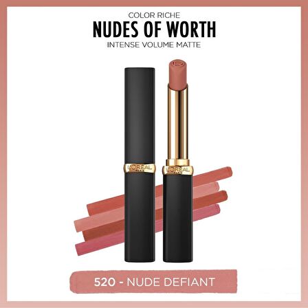L'Oréal Paris Color Riche Intense Volume Matte Ruj - 520 Nude Defiant
