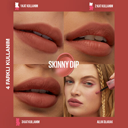 Maybelline New York Super Stay Teddy Tint Uzun Süre Kalıcı Likit Mat Tint 15 Skinny Dip