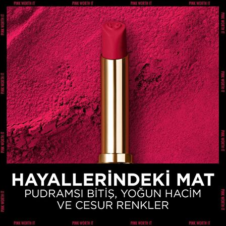 L'Oréal Paris Color Riche Colors of Worth Intense Volume Matte Ruj - 100 Pink Worth It