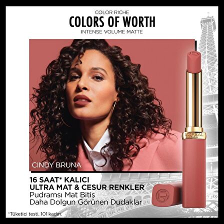 L'Oréal Paris Color Riche Colors of Worth Intense Volume Matte Ruj - 600 Nude Audacious