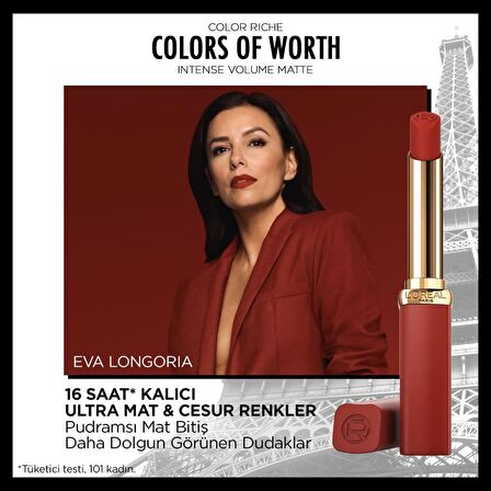 L'Oréal Paris Color Riche Colors of Worth Intense Volume Matte Ruj - 200 Orange Stand Up