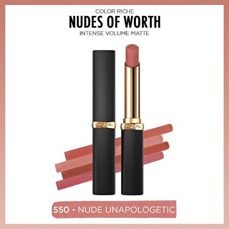 L'Oréal Paris Color Riche Intense Volume Matte Ruj - 550 Nude Unapologetic