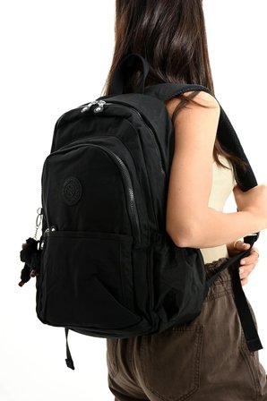 Unisex Suya Dayanıklı Krinkıl Kumaş Çok Gözlü Büyük Boy Okul Ve Sırt Çantası SRGN